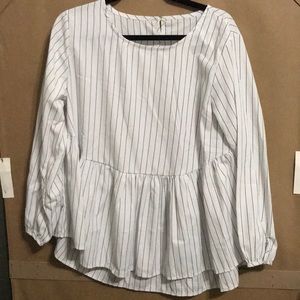 Black and white striped top